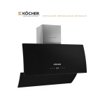Máy Hút Mùi Kocher K-2080E Kính Vát 70/90cm – Hút 1800m³/h, Ultra Swing Siêu Êm
