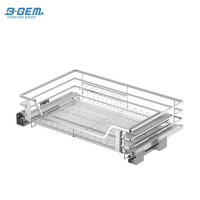 GIÁ BÁT ĐĨA NAN DẸT INOX 304 CAO CẤP, HỆ DẪN HƯỚNG CHỐNG RUNG BGKC02A