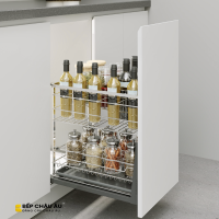 Giá Gia Vị Inox Nan Dẹt EUROGOLD 304 – Ray Giảm Chấn