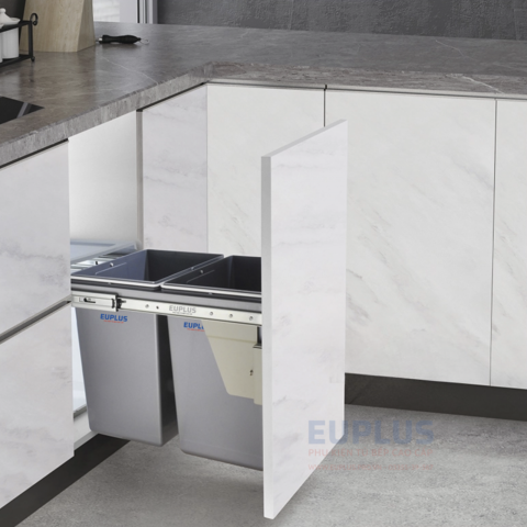 THÙNG ĐỰNG RÁC 2 NGĂN E.30 LẮP ÂM TỦ