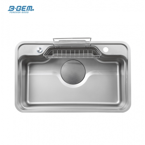 B-gem - Sky 3D - CHẬU BÁN NGUYỆT INOX 304 CÔNG NGHỆ LINEN