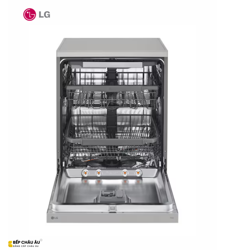 Máy Rửa Bát LG LDT14SVA4 14 Bộ Màu Bạc Ghi – QuadWash TrueSteam, Inverter, Sấy Hé Cửa, Wi-Fi ThinQ
