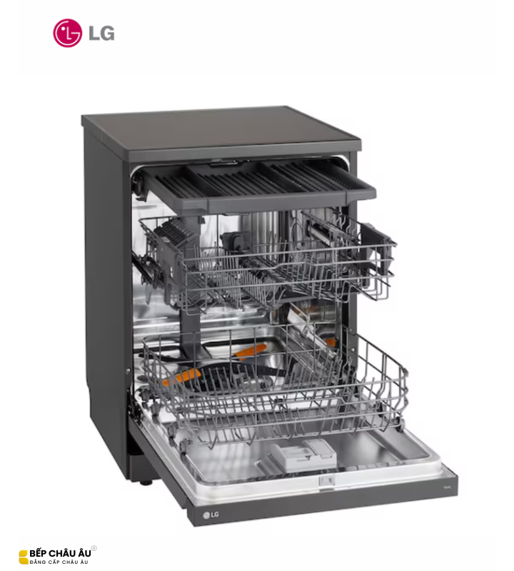 Máy Rửa Bát LG LDN14BLA5 14 Bộ Màu Đen Nhám – QuadWash, Inverter, Sấy Hé Cửa Tự Động, Wi-Fi ThinQ