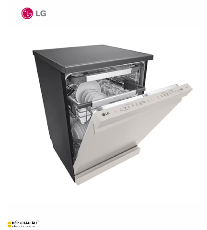 Máy Rửa Bát LG LDT14BGA3 14 Bộ – QuadWash TrueSteam, Sấy Hé Cửa, Inverter, Wi-Fi ThinQ