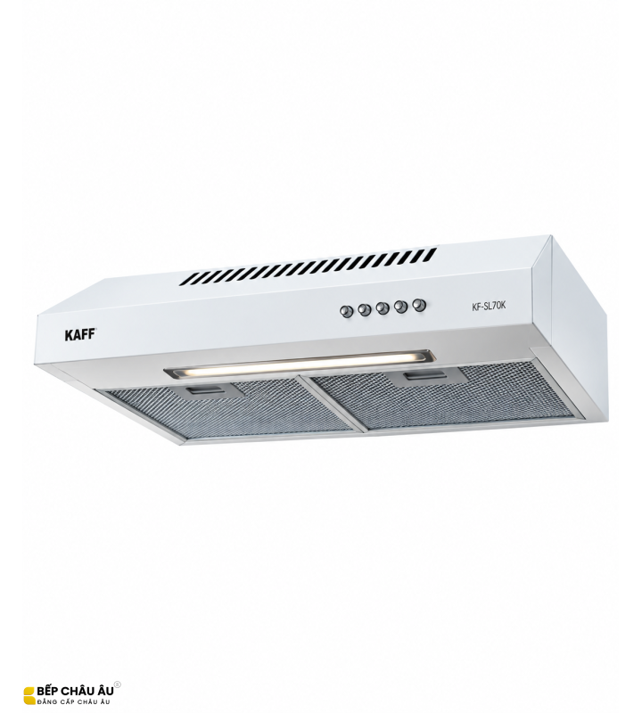 Máy Hút Mùi KAFF KF-SL60KW / KF-SL70KW – Sơn Tĩnh Điện Trắng, Turbin Đôi 700m³/h
