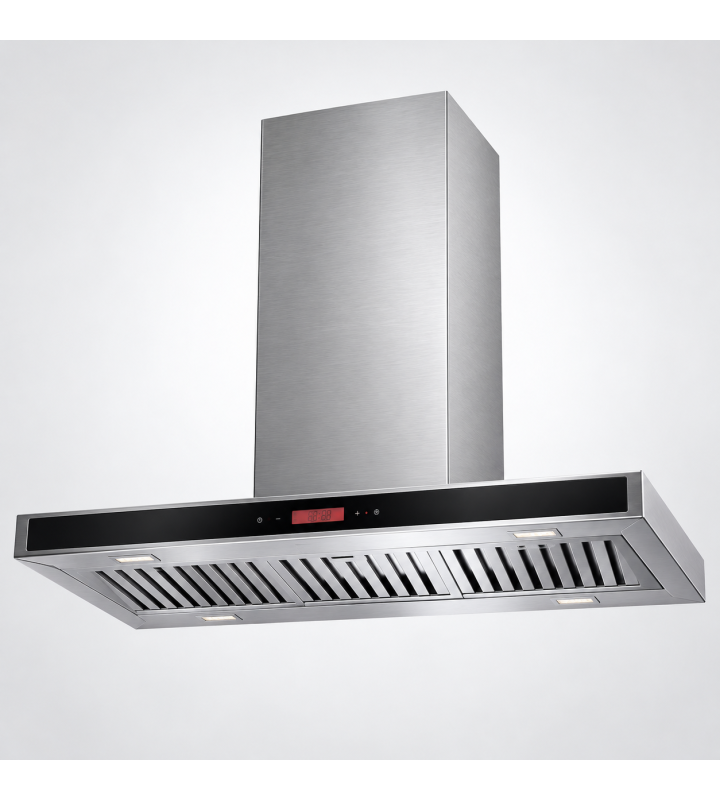 Máy Hút Mùi Đảo KAFF KF-IS991GH Kính Toa Inox 90cm, Cảm Biến Khói Nhiệt