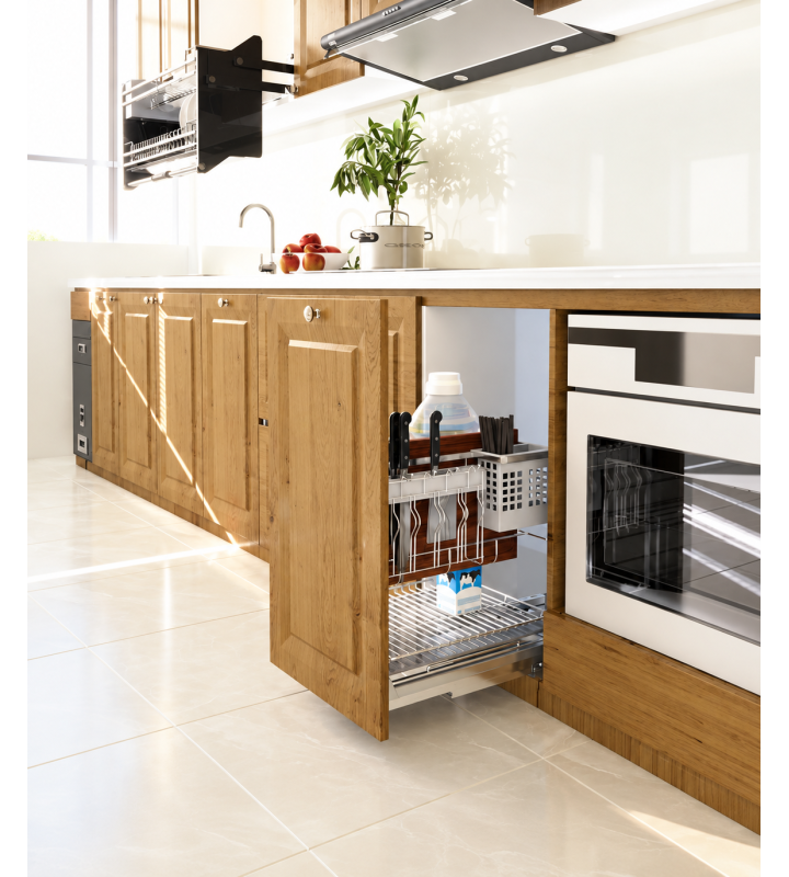 KỆ ĐỰNG DAO THỚT NAN VUÔNG INOX 304