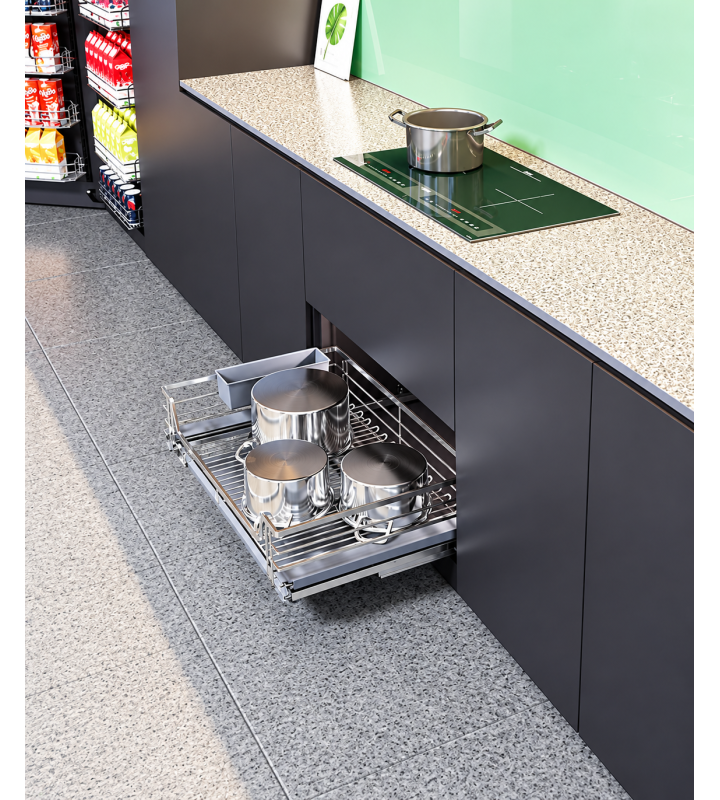 Kệ Đựng Xoong Nồi Mix Oval Inox 304 GROB | Bếp Châu Âu