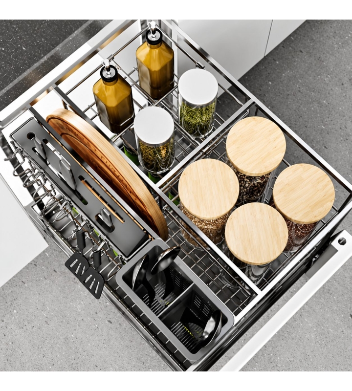 Giá Dao Thớt Nan Dẹt Inox Mờ EUROGOLD 304 – Hệ Dẫn Hướng Chống Rung