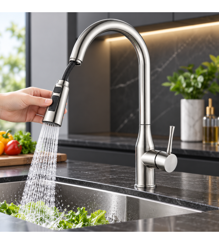 B-Gem - T05Revo - VÒI CHÉN NÓNG LẠNH DÂY RÚT CAO CẤP