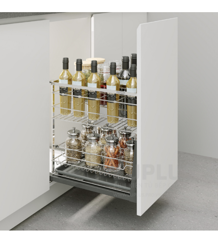 KỆ ĐỰNG GIA VỊ NAN DẸT INOX 304  Euplus EV bề mặt điện hóa Inox 304