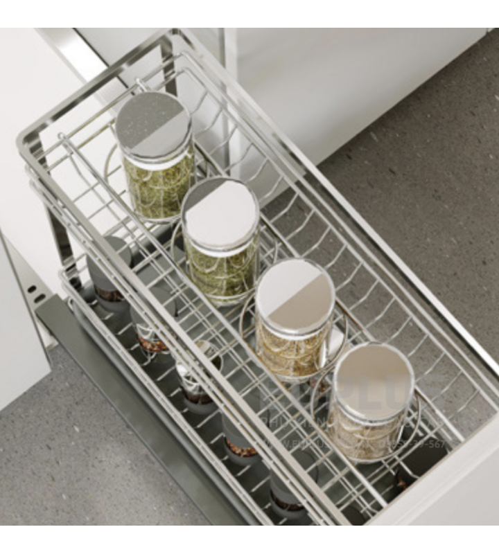 KỆ ĐỰNG GIA VỊ NAN DẸT INOX 304  Euplus EV bề mặt điện hóa Inox 304