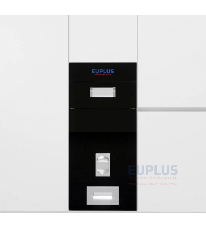 THÙNG GẠO EUPLUS B30 MẶT GƯƠNG TRẮNG - ĐEN