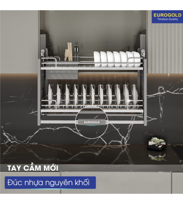 Giá Bát Di Động Nan Oval EUROGOLD Inox SUS304 Cao Cấp