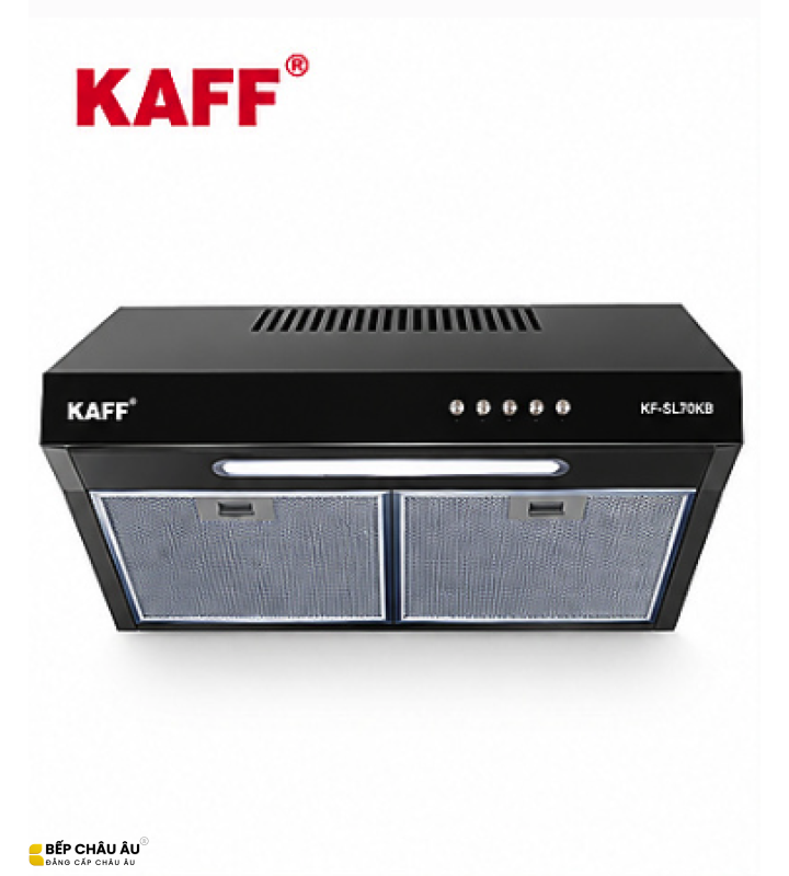 Máy Hút Mùi KAFF KF-SL60KB / KF-SL70KB – Turbin Đôi, Màu Đen Sang Trọng