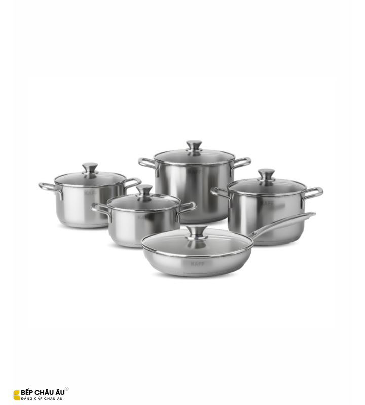 Bộ Nồi Inox KAFF KF-ST005FR – 5 Món 10 Thứ, Đáy 5 Lớp