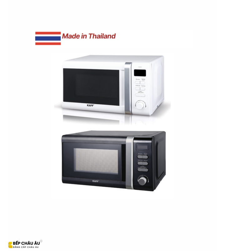 Lò Vi Sóng KAFF KF-AM825TW / AM825TB 25 Lít Made in Thailand – Kết Hợp Nướng, 8 Menu Tự Động, Rã Đông Thông Minh