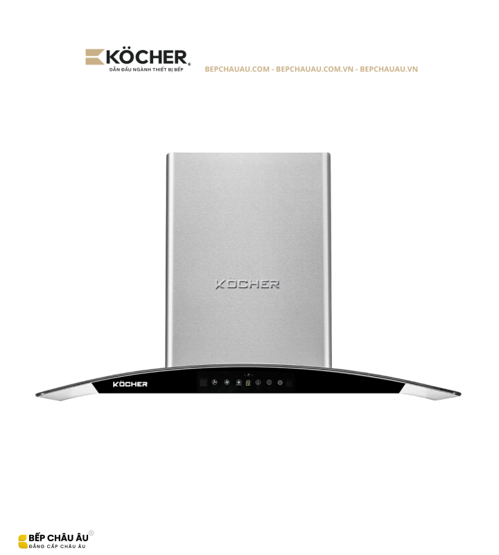 Máy Hút Mùi Kính Cong Köcher K-229I 70cm/90cm – Booster 1850m³/h, Ultra Swing Siêu Êm, Cảm Ứng Vẫy Tay