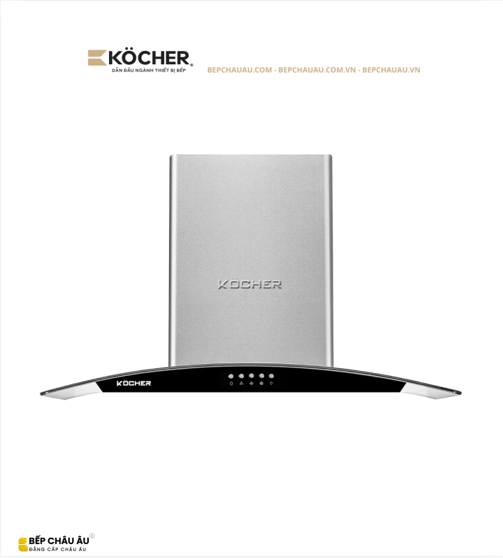 Máy Hút Mùi Kính Cong Köcher K-8872I 70cm/90cm – Ultra Swing Siêu Êm, Công Suất Hút 1550m³/h